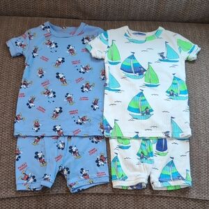 GAP Kids Pajama Sets -White with Donald Duck and Blue With Mickey Mouse